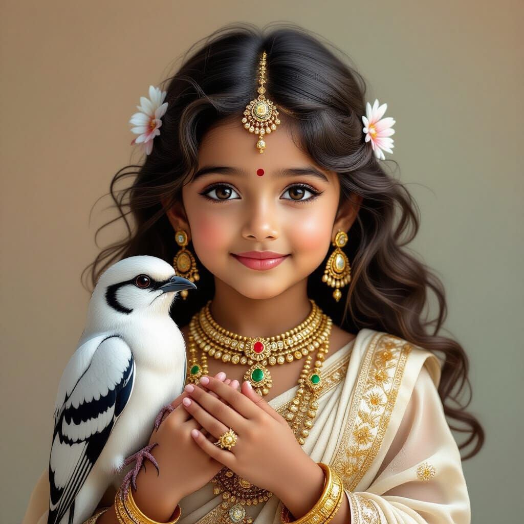 Indian Goddess in Vogue Editorial Style