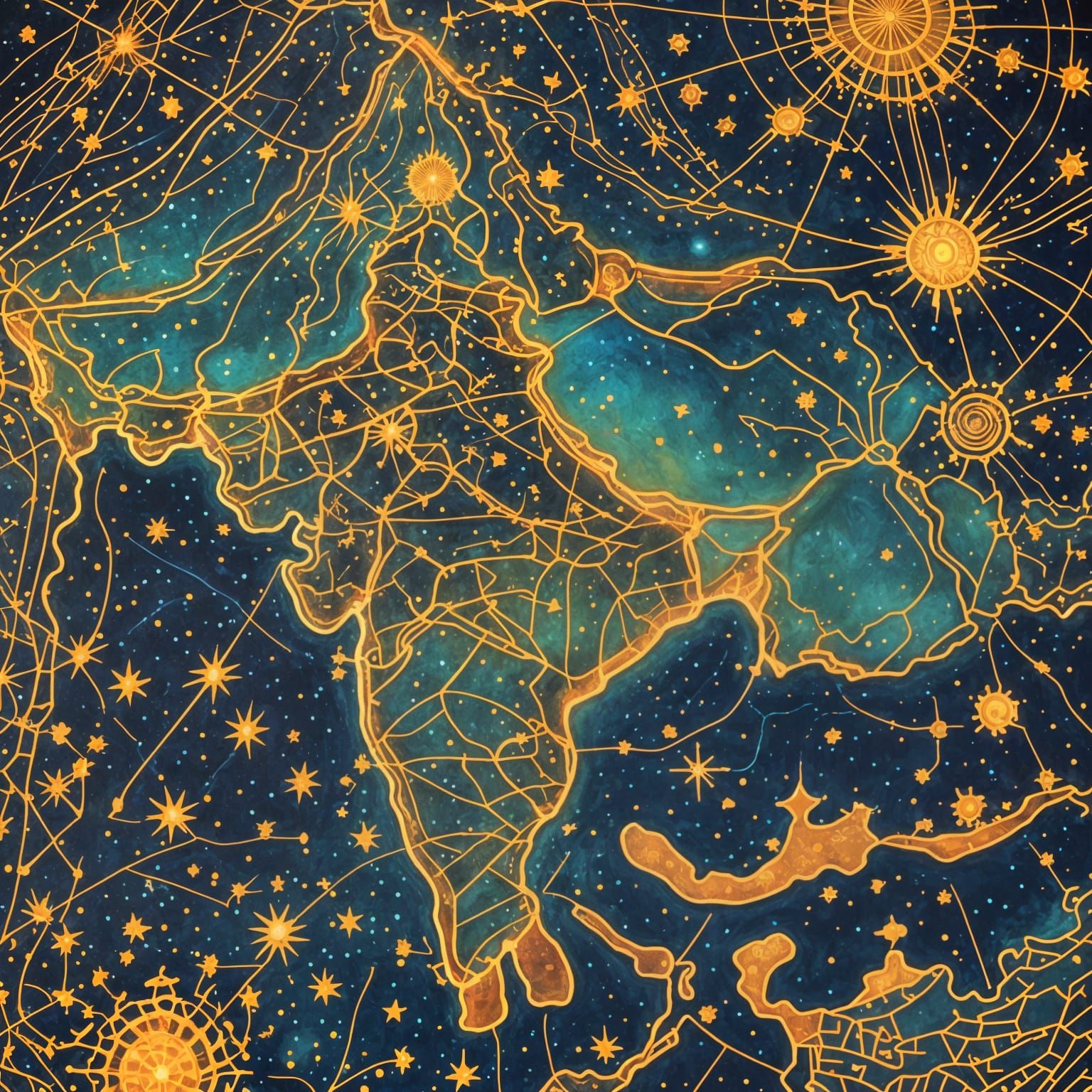 Celestial Map of Ancient India and Ashoka's Empire