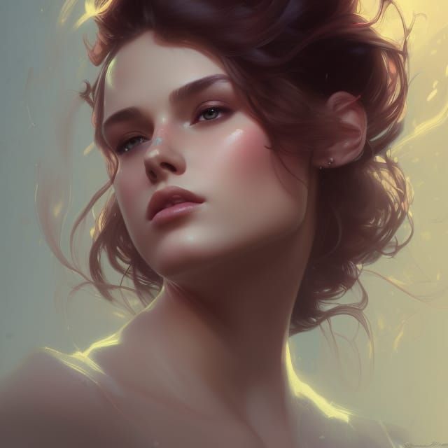 Glamorous Portrait in Hyperdetailed Style