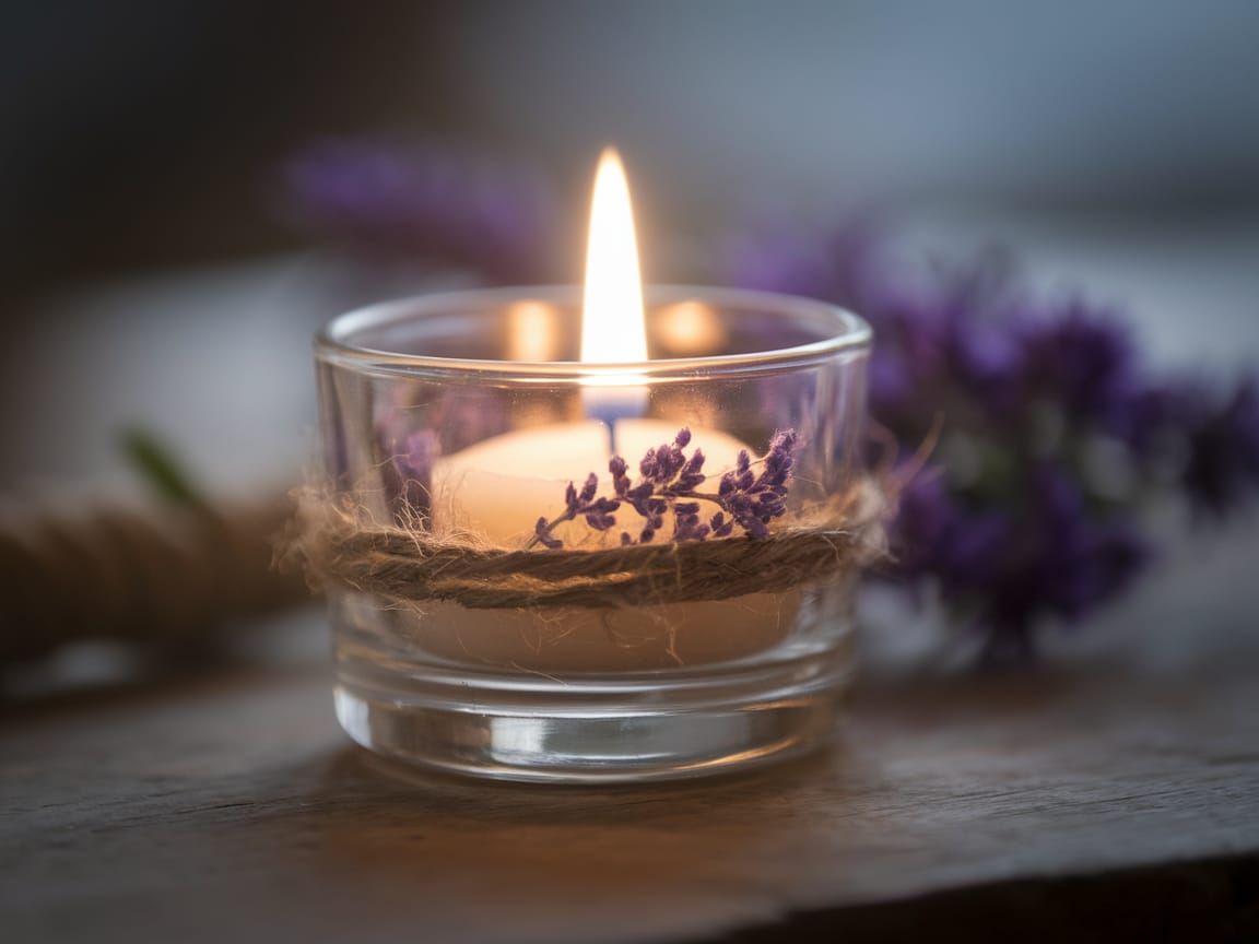 Cozy Candlelit Sanctuary in Soft Focus