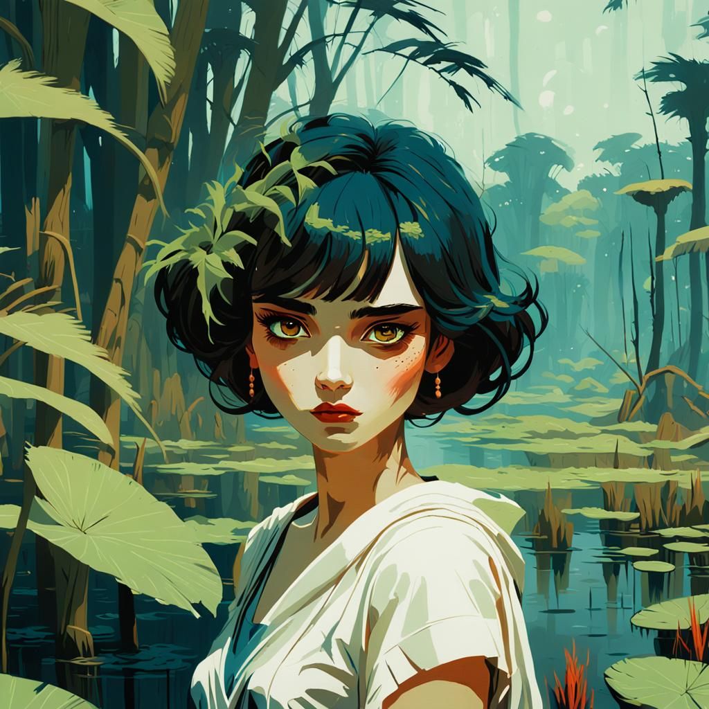 Swamp of Venus Portrait on Papyrus