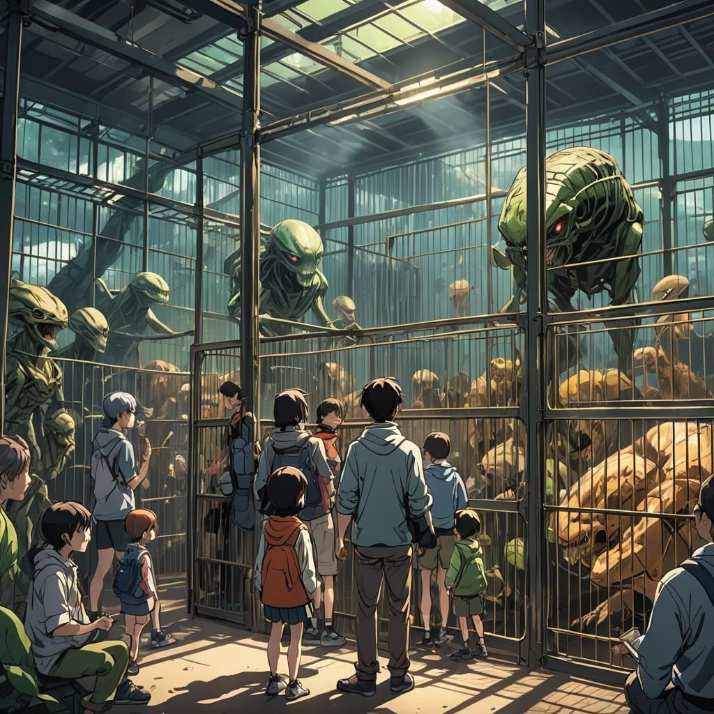Humans in Cages: An Alien Zoo, Manga Scan