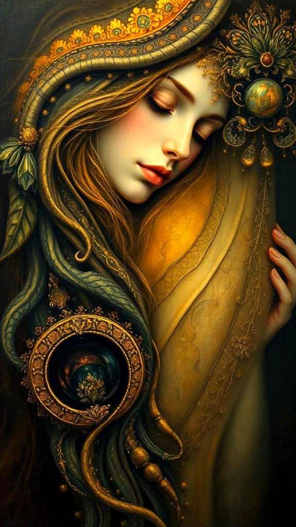 Sentience. Hyperdetailed oil painting, masterpiece, amazing,...