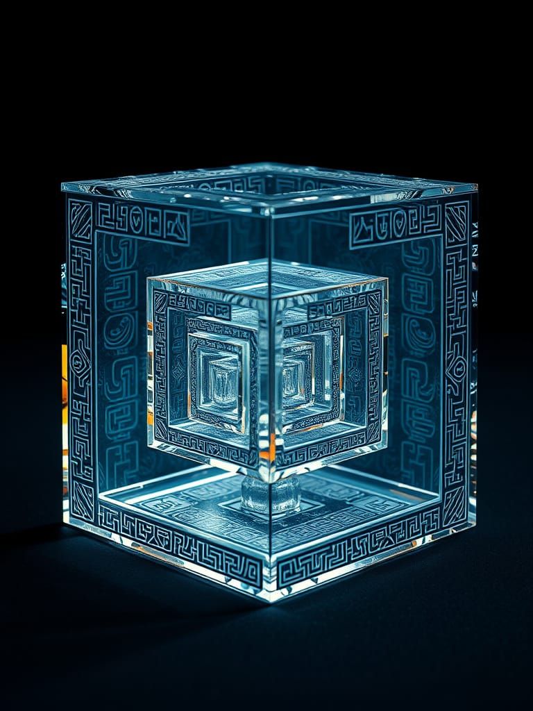 Quantum Superposition: Transparent Cube with Nested Realitie...