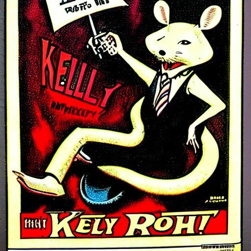 Vintage Cartoon Rat in Rubber Hose Style