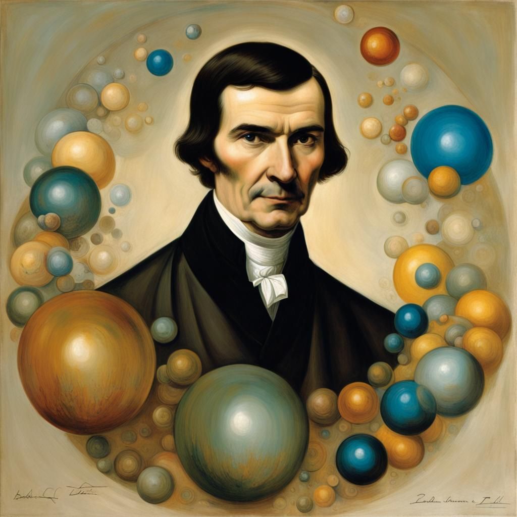 Frédéric Bastiat Portrait in Surreal Renaissance Style