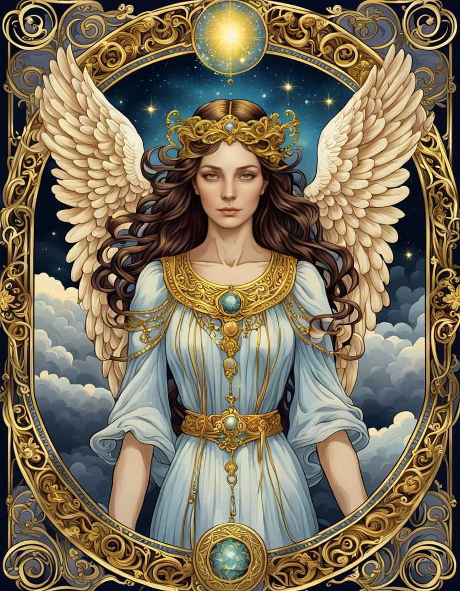 Judgement Tarot Card in Art Nouveau Style