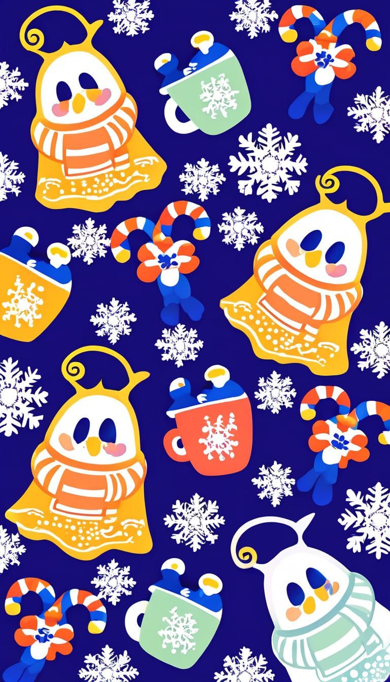 Ethereal Christmas Phantom in Snowy Village