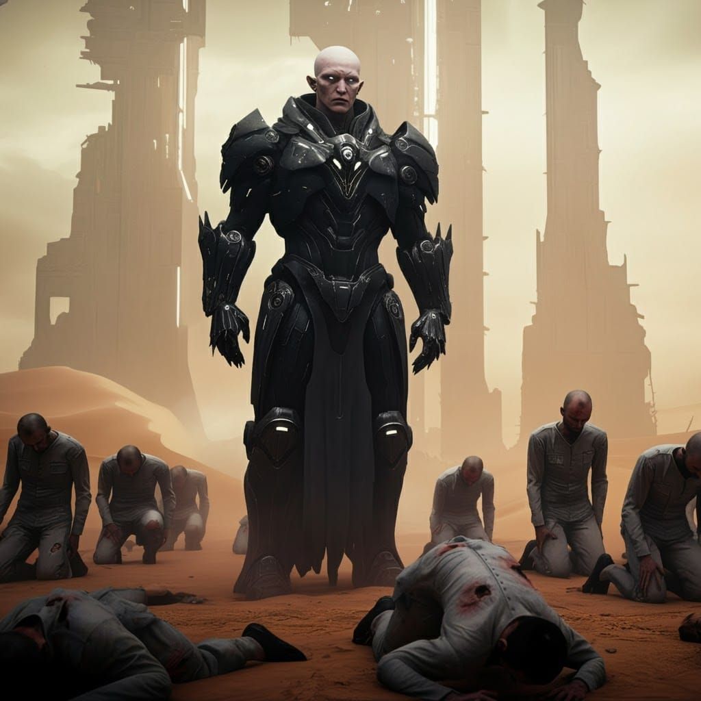 Majestic Warrior Overlords Ancient Desert City Ruins