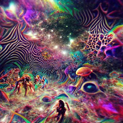 Psychedelic Universe: Endless Cosmic Depths