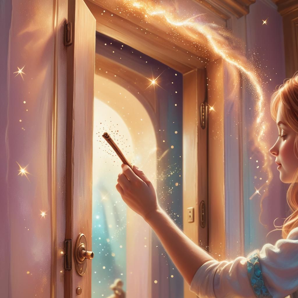 Whimsical Cinnamon Stick Fantasy Illustration