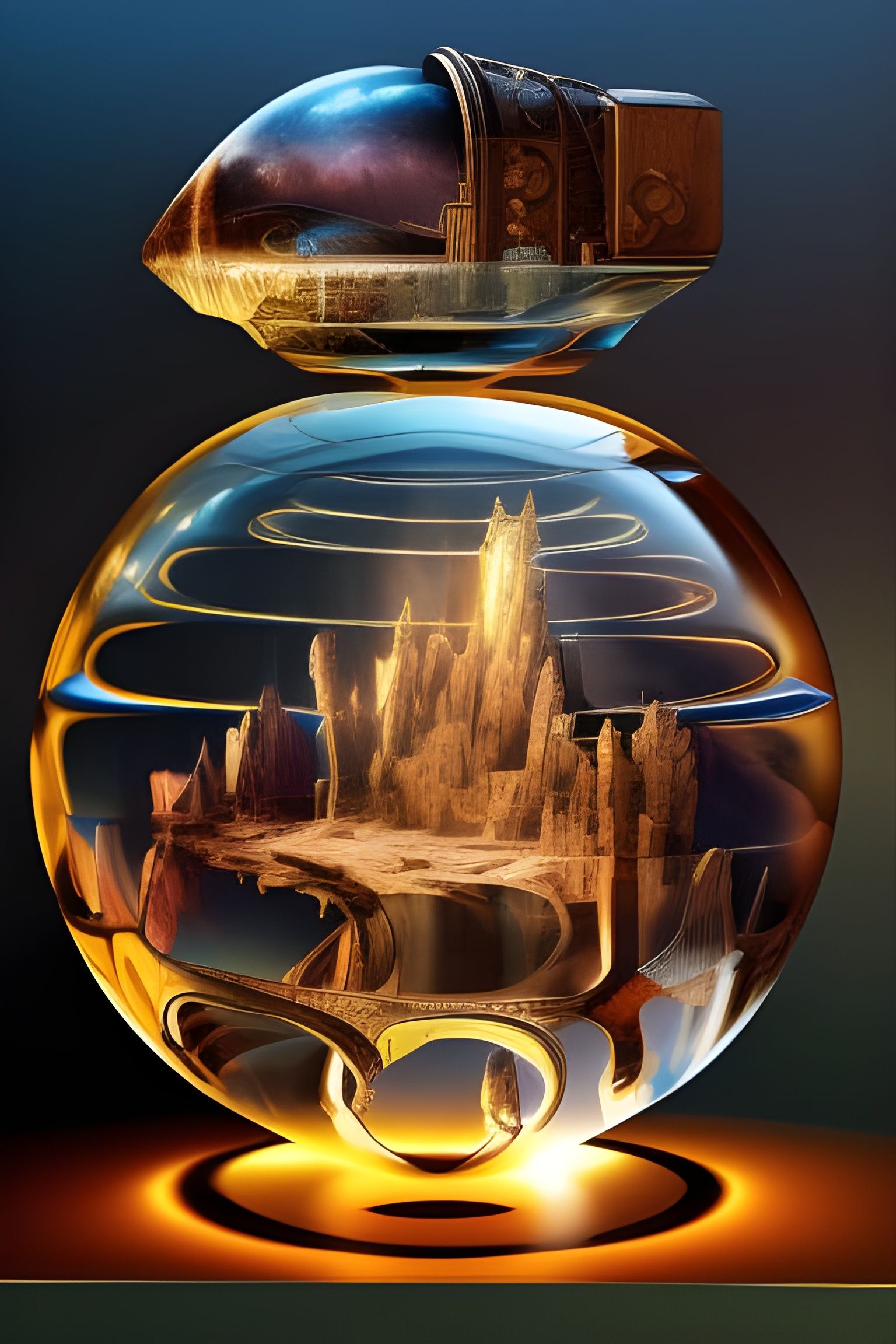 Crystal Mansion Terrarium: Sci-Fi Palace in Octane Render