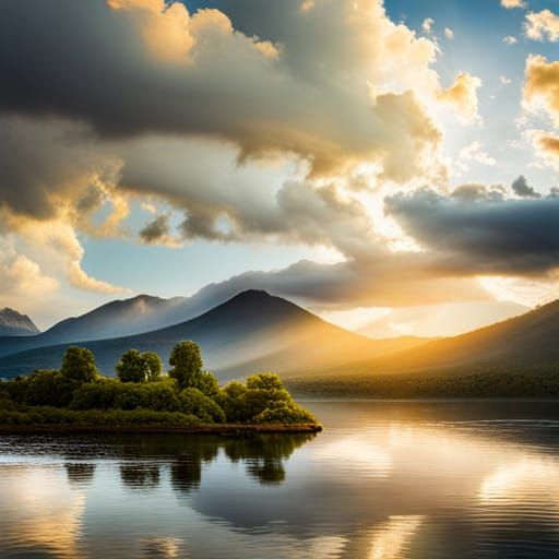Vibrant Celebrity Portrait in Majestic Natural Setting