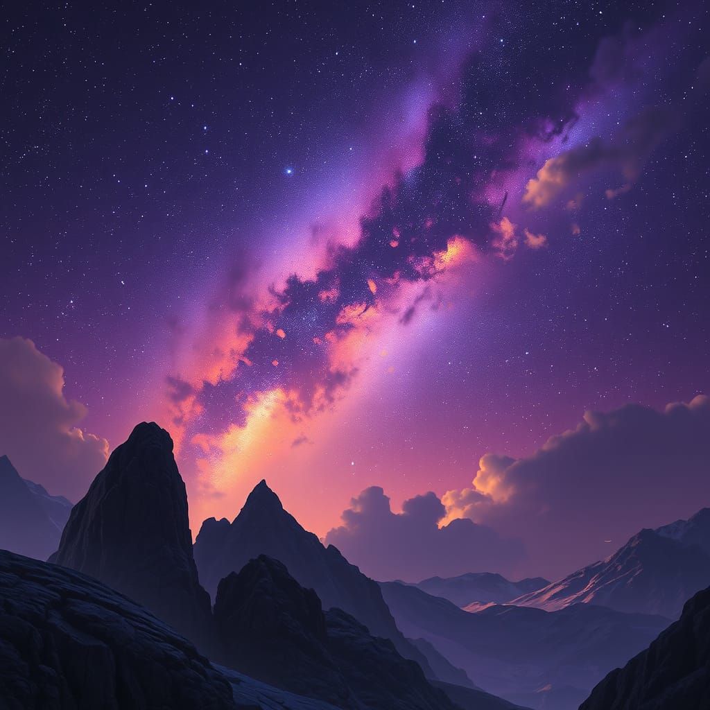 Ethereal Night Sky in Dark Fantasy Style