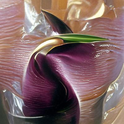 Purple Calla Lily in Oil Painting Style