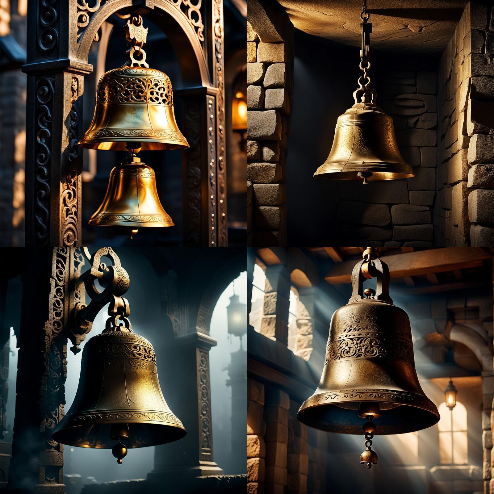 Hyperrealistic Bell with Intricate Details in HDR