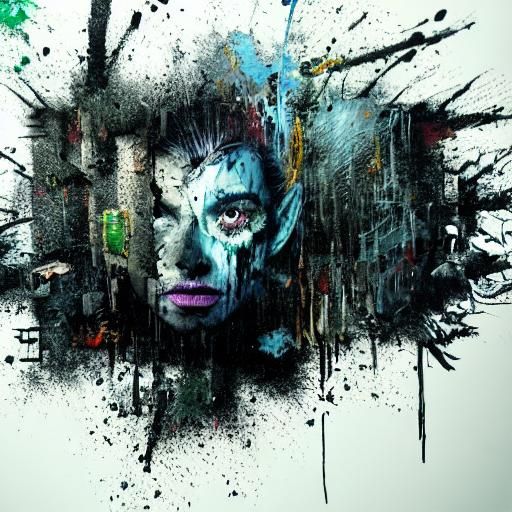 Surreal Dark Fantasy Portrait of Bipolar Mindscapes