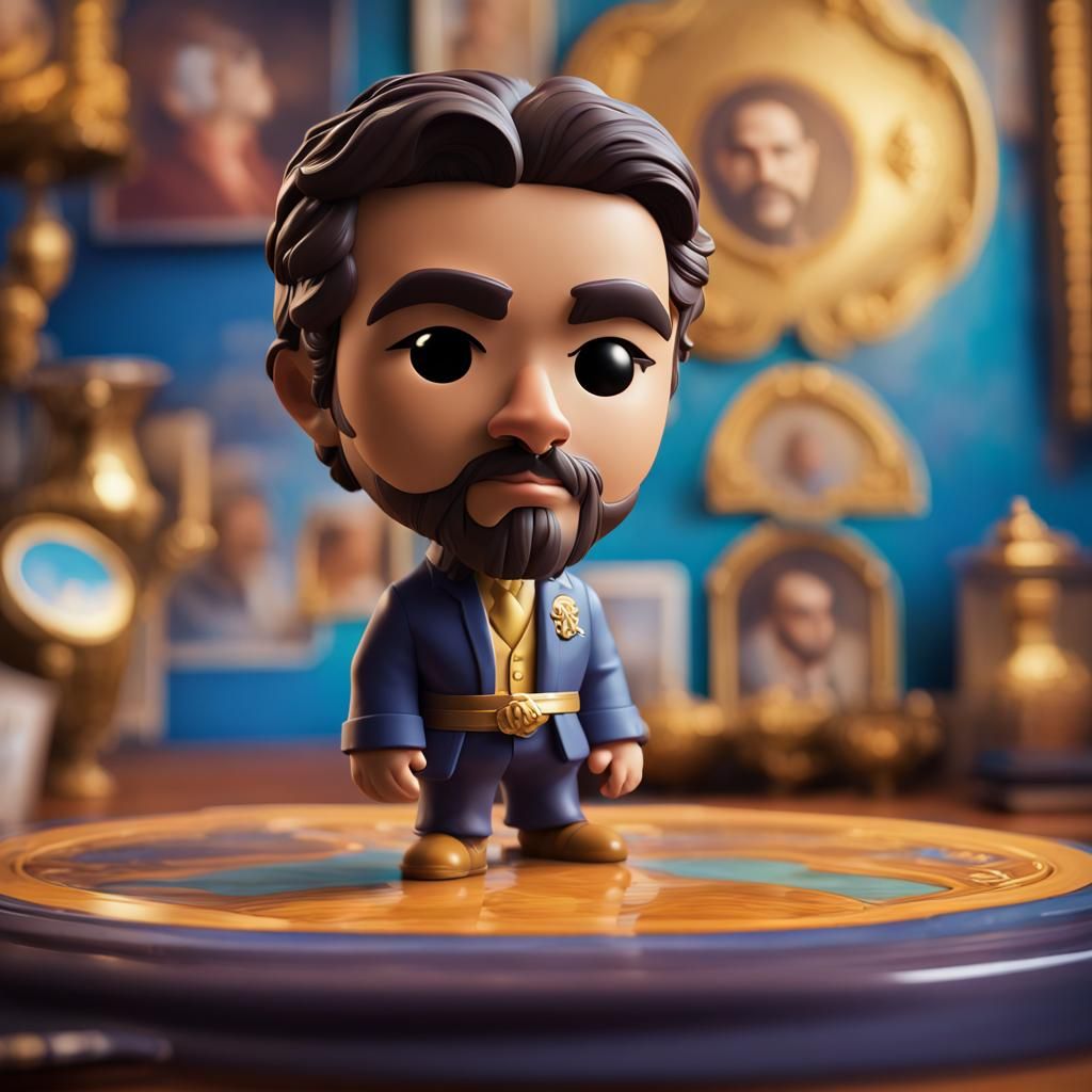 Akinator Funko Pop Hyperrealistic Concept Art