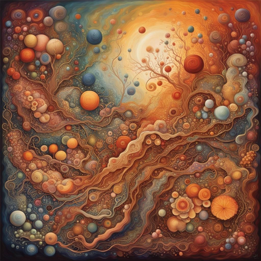 Microbial Life Forms in Cosmic Dance