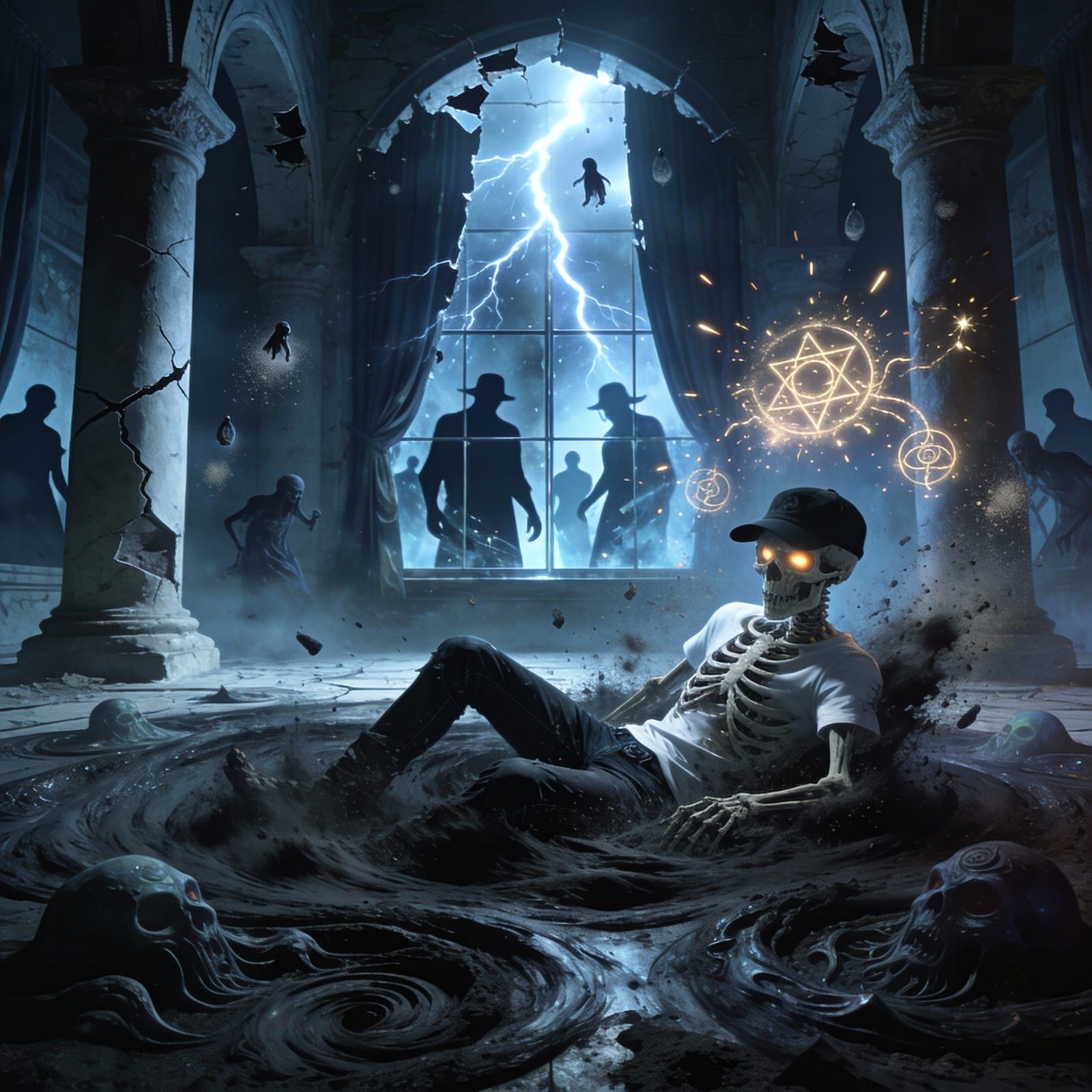 Skeleton in Quicksand, Dark Fantasy Ritual Chamber