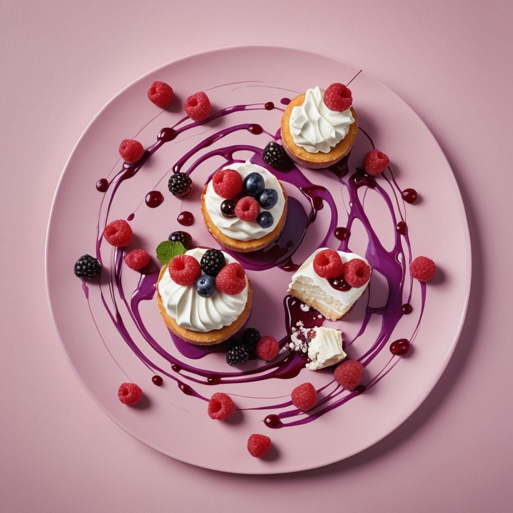 Modern Dessert Photography: Raspberry Car Masterpiece