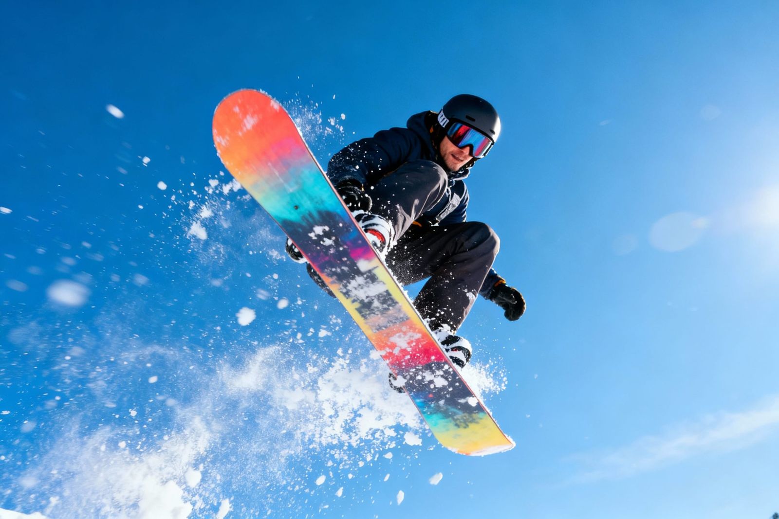 Snowboarder Performs Aerial Cork Trick