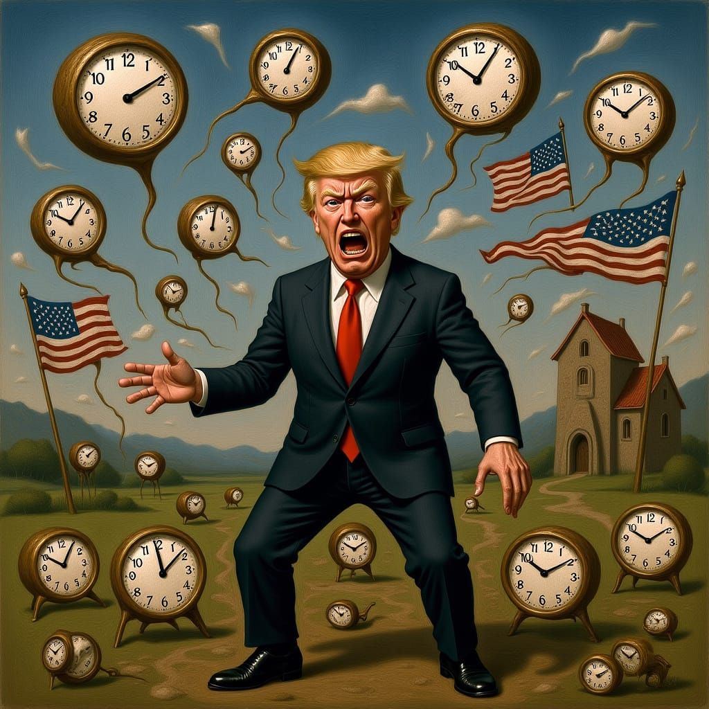 Surrealist Landscape of Political Division