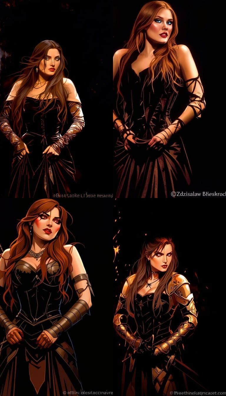 Female Human with Demonic Blue Eyes