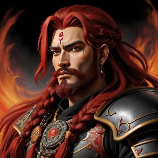 Gerudo King Ganon Oil Painting in Historical Style