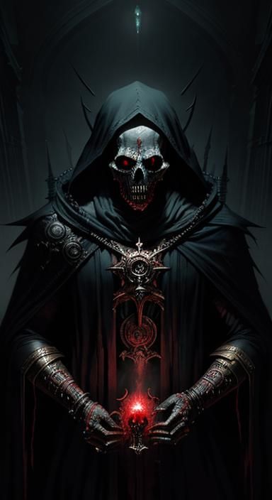 Lich in Dark Fantasy Horror Style
