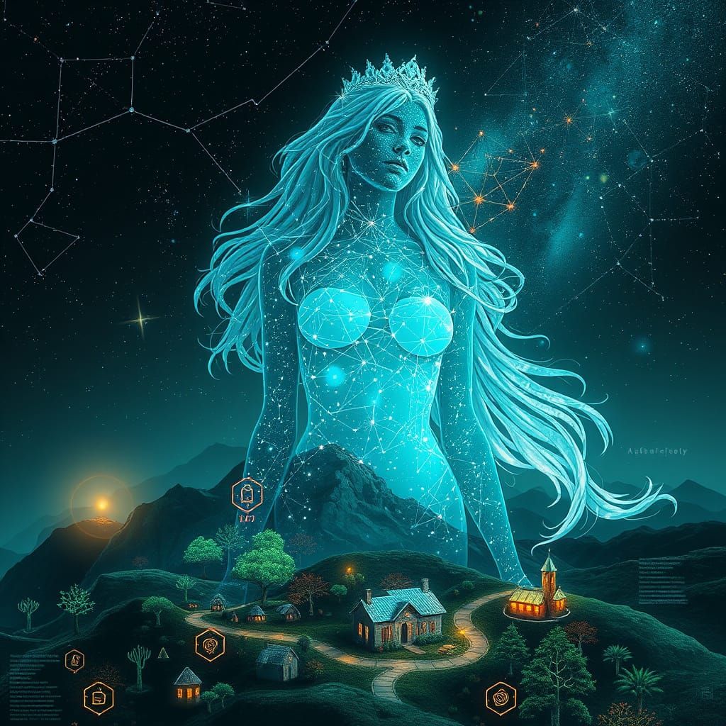 Beautiful shimmering princess