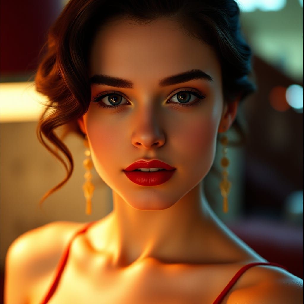 Mysterious Illusionist in Cinematic Film Still