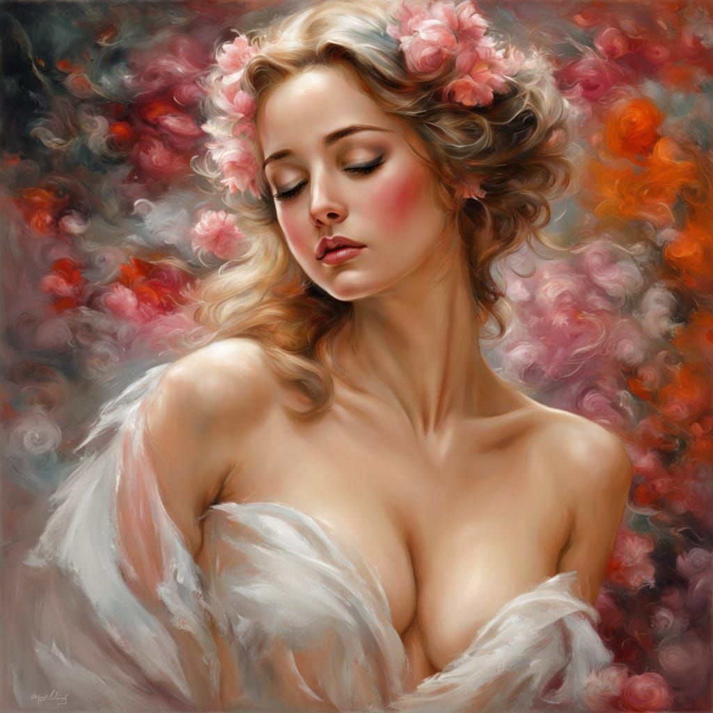 Sensual Painting: A Beautiful AI-Generated Image