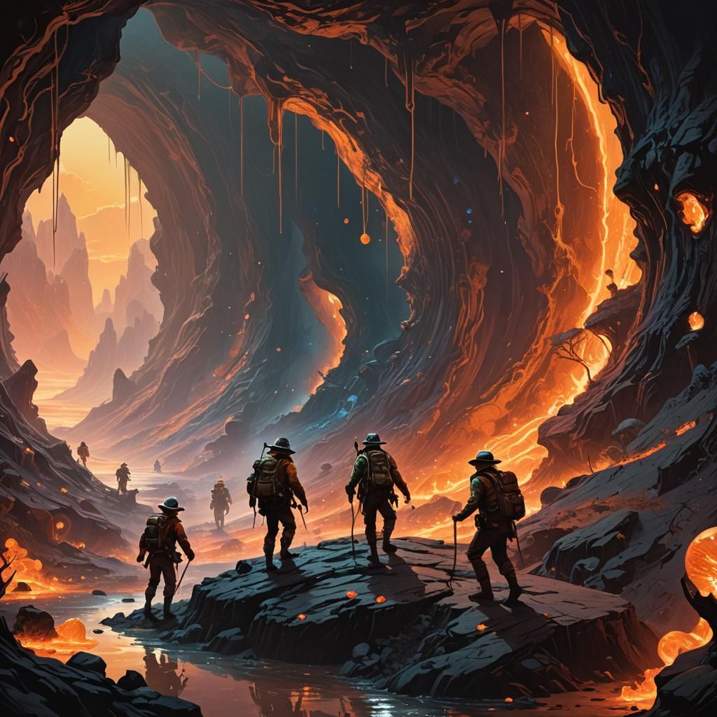 Victorian Explorers Discover Hollow Earth Interior