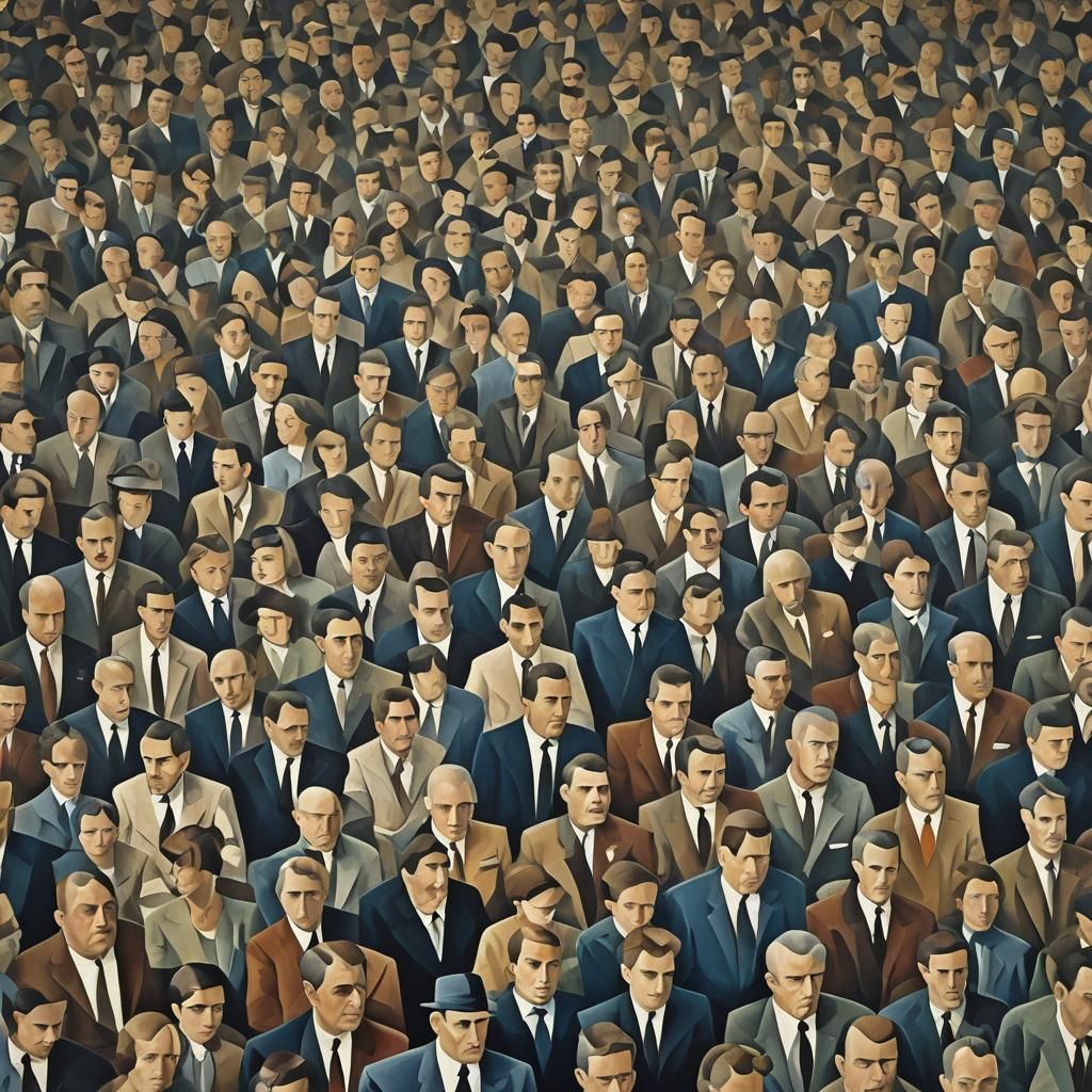 Cubist Cinema Scene in Vibrant Colors