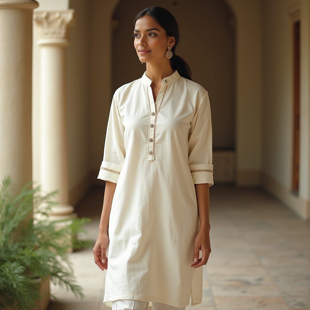 Stylish Cotton Kurta for Women: Casual Indo-Western Fashion