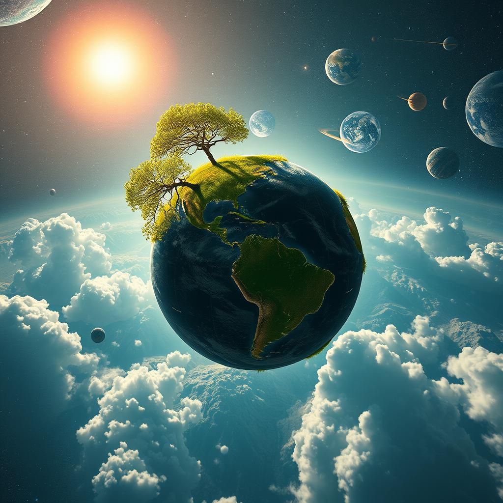 Surreal Planet Earth Illustration