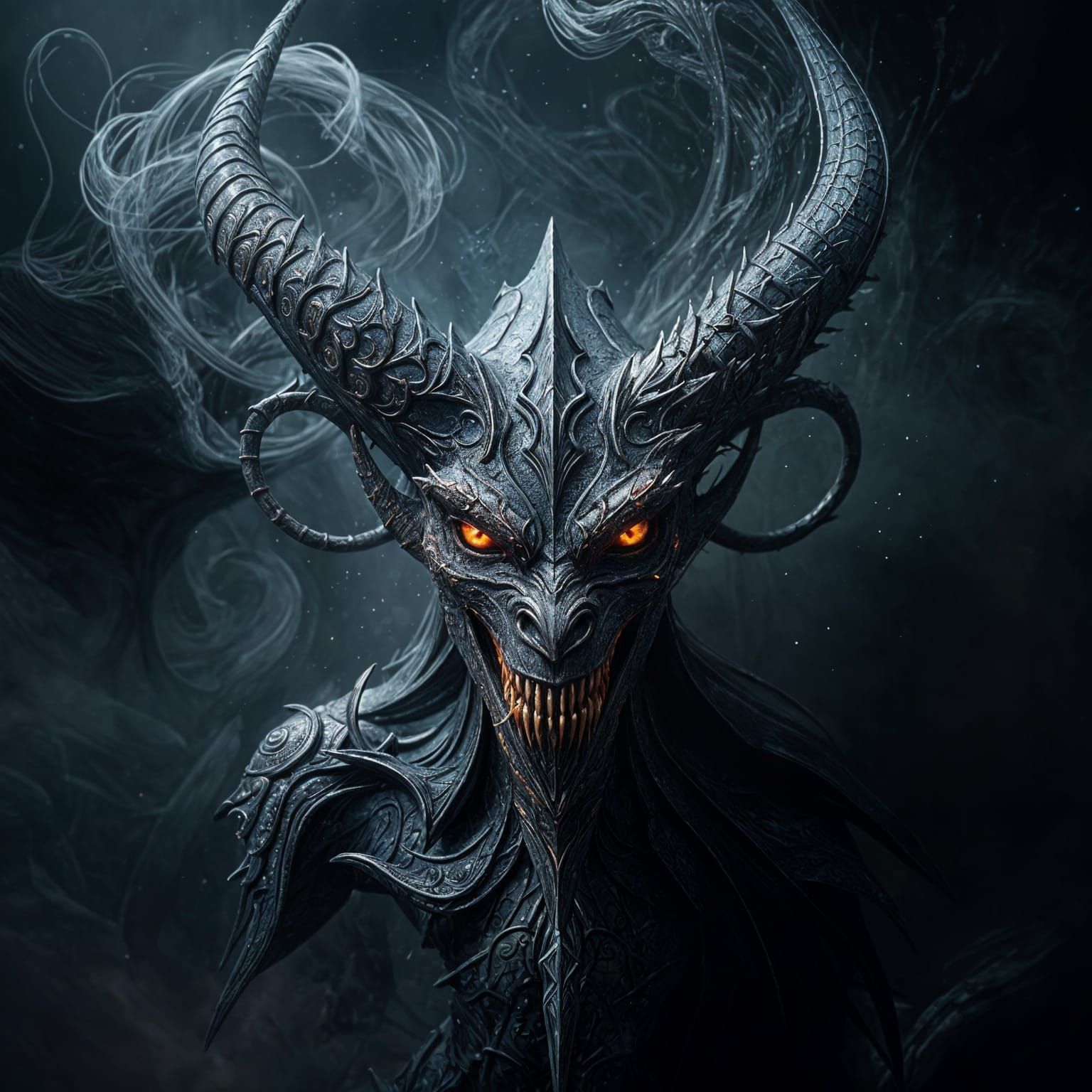 Surreal Demon Concept Art in Deep Fantasy Style