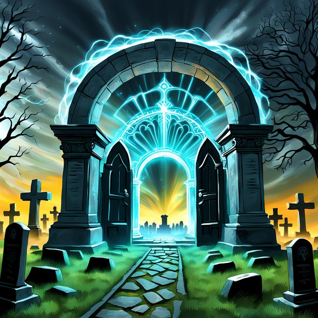 Energy Field Over Graveyard Dimensional Portal