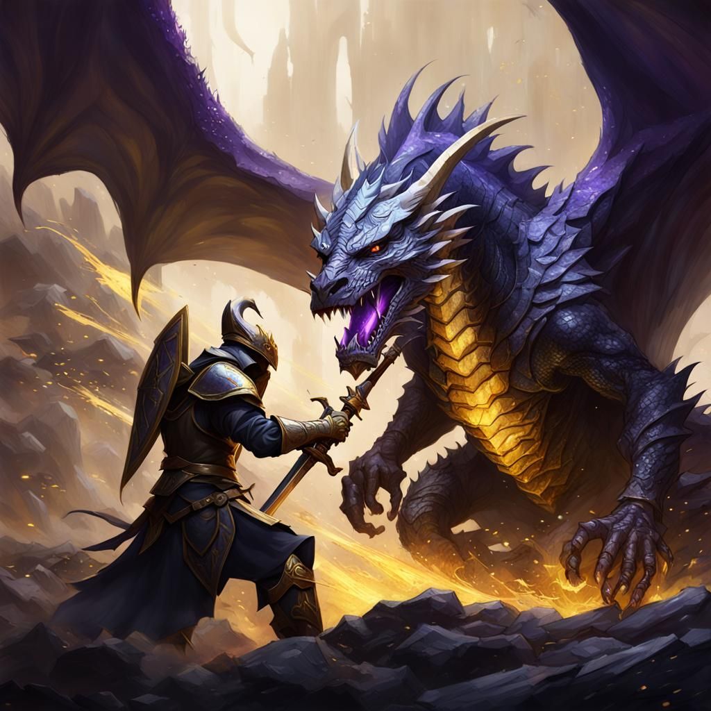 Knight vs Dragon: A Dark Fantasy Masterpiece