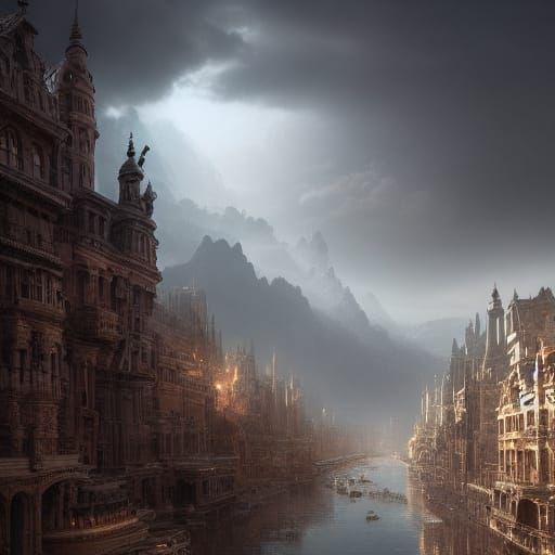 Epic Dramatic Scene in Digital Matte Painting