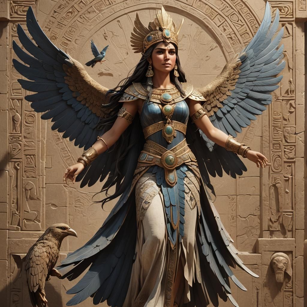 Ishtar: Mesopotamian Goddess in 3D Concept Art