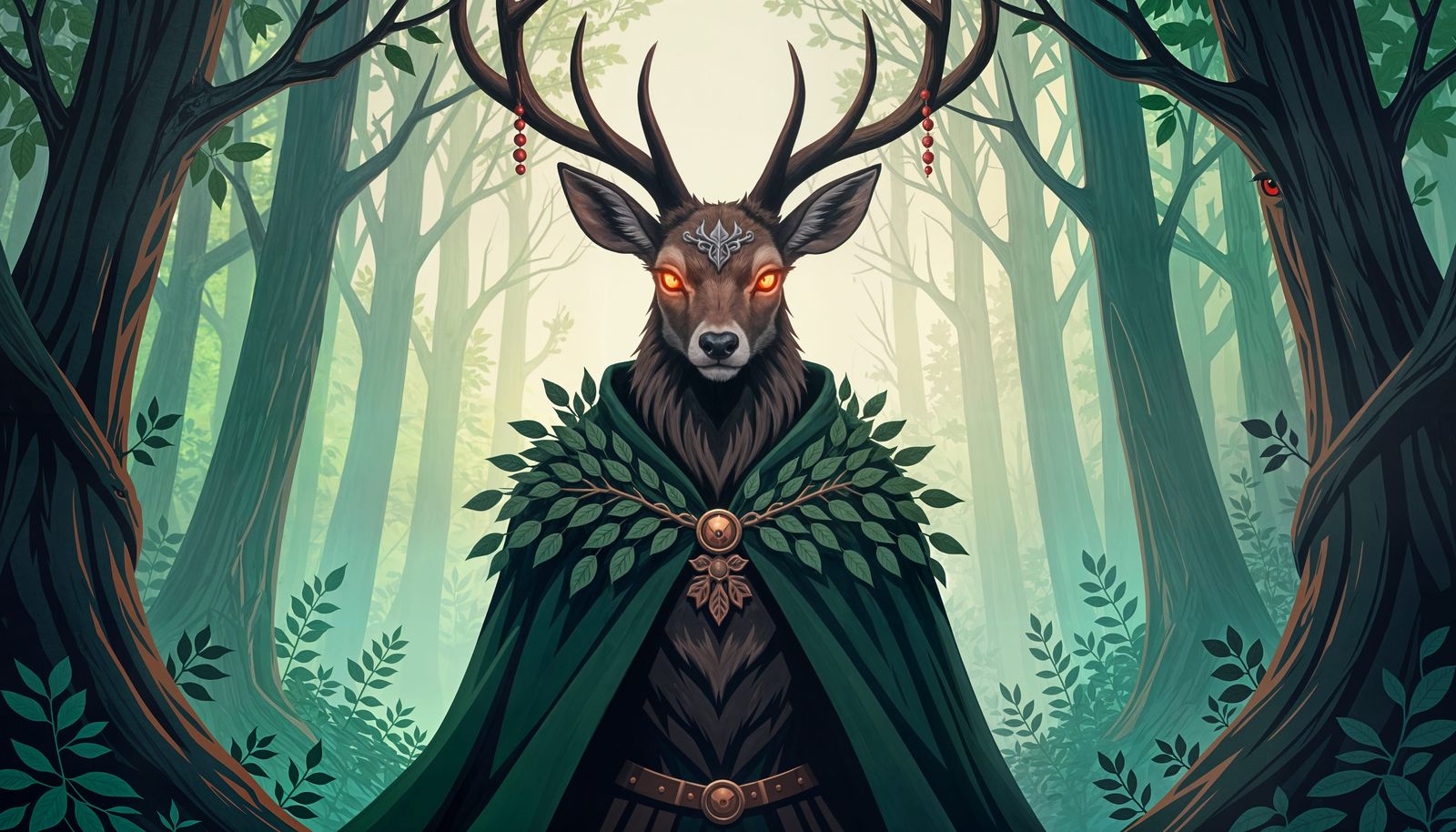Evil Red-Eyed Deer Guardian of the Forest