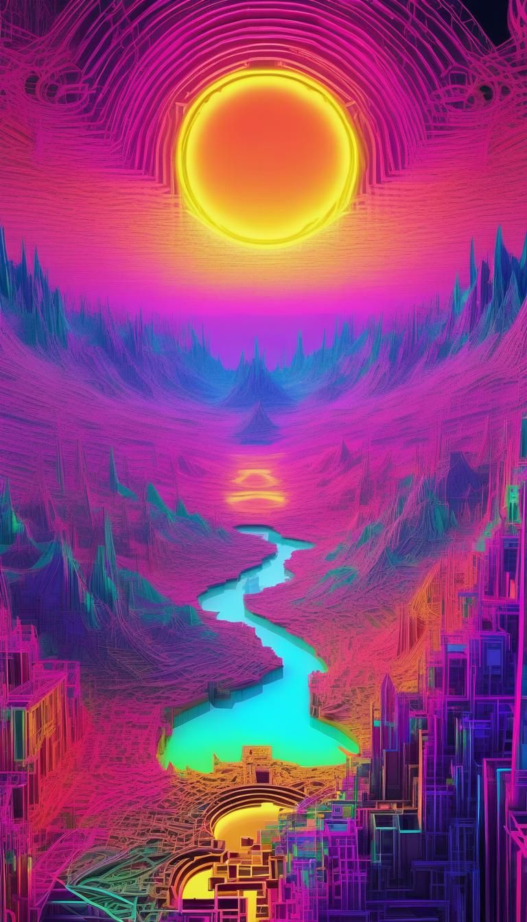 Eldritch Landscape in Hyperdetailed Surreal Style