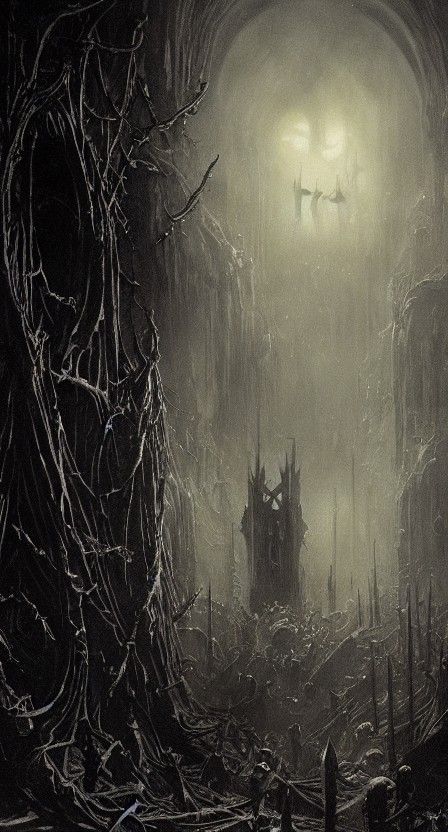 Vampire in Graveyard: Gothic Horror Art