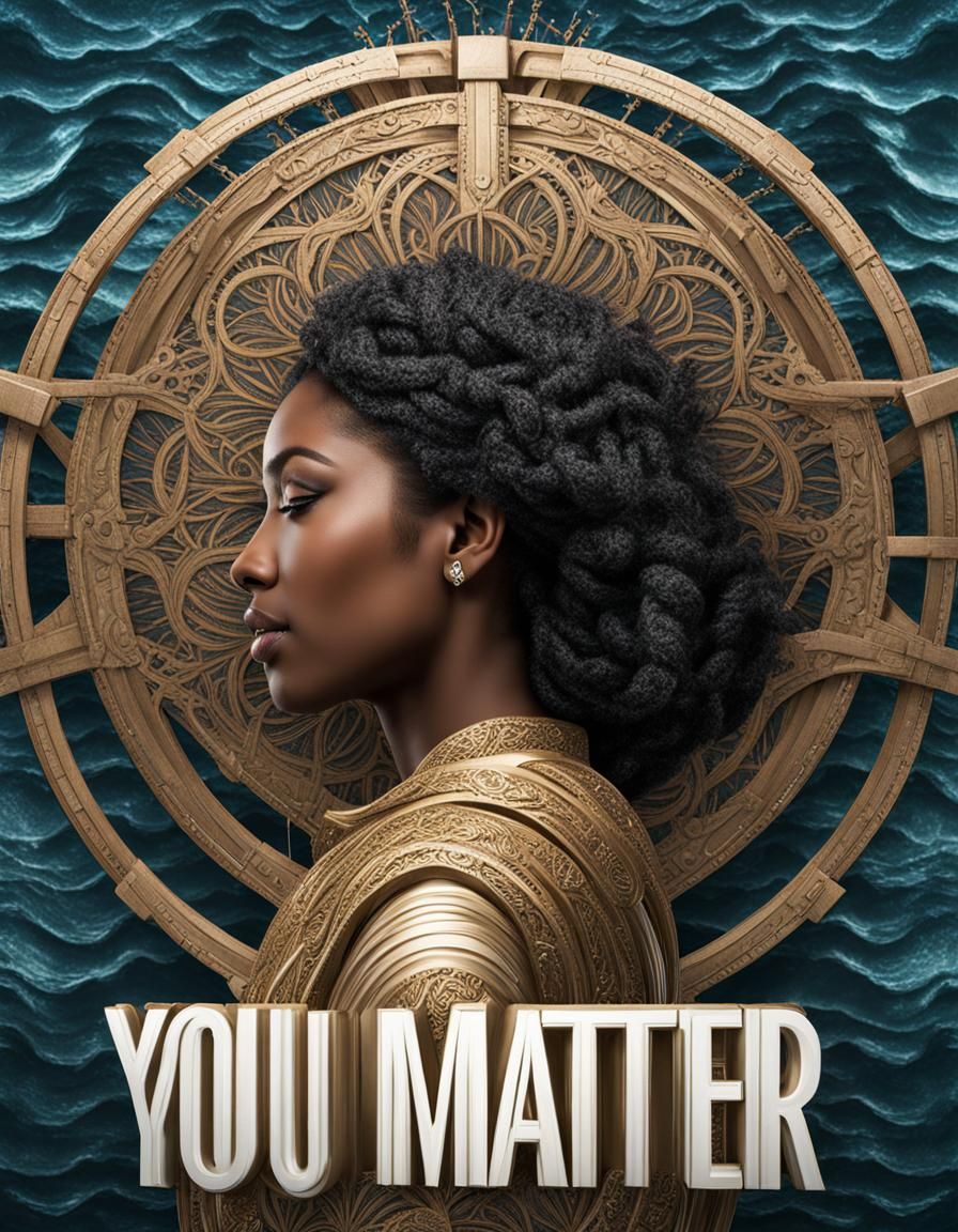 Empowerment Poster with Ocean Woman and Text