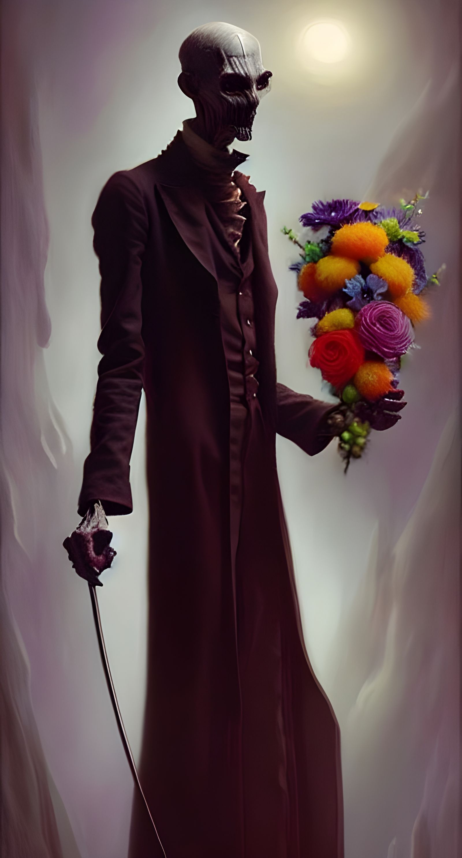 Colorful Floral Bouquet in Painterly Style