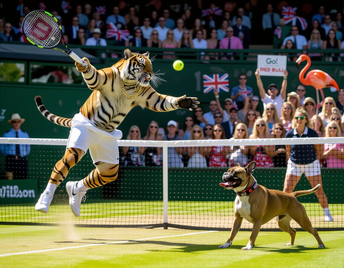 Tennis Tiger Showdown at Wimbledon