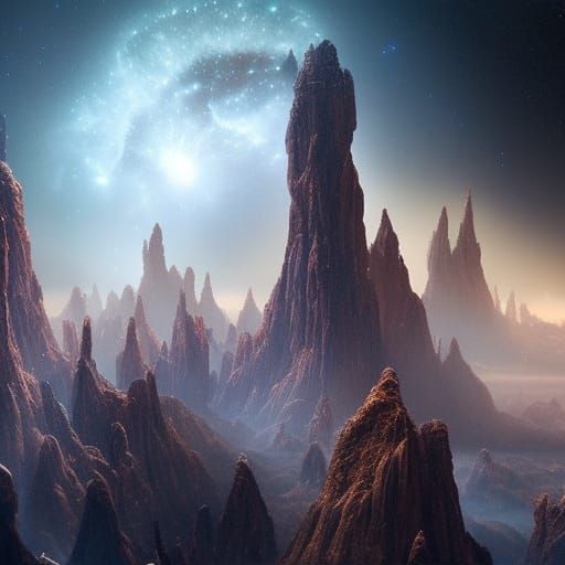 Epic Galaxy Digital Matte Painting