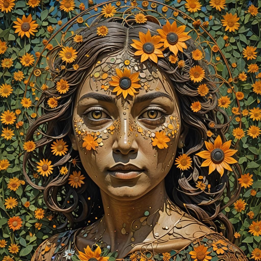 Total Solar Eclipse Hyperrealistic Mexican Art